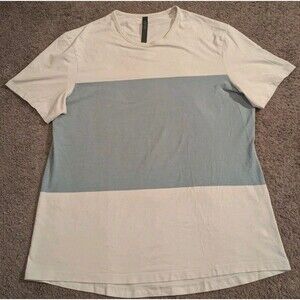 Lululemon 5 Year Basic Tee Take Off Strip Ocean Mist Blue Cast Men's XL
